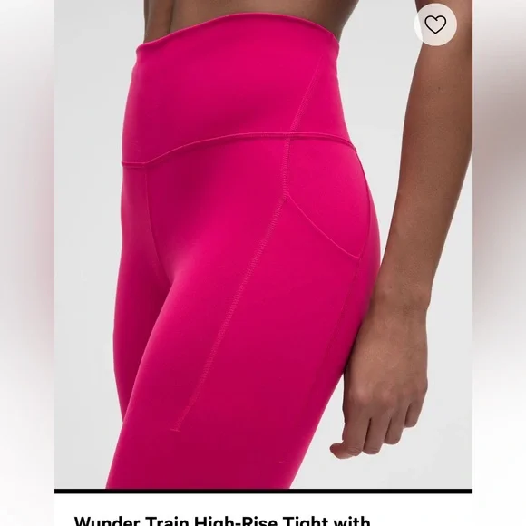 NWOT Lululemon Wunder Train High Rise Legging with Pockets, 25”, 6, Lavender - Picture 5 of 6